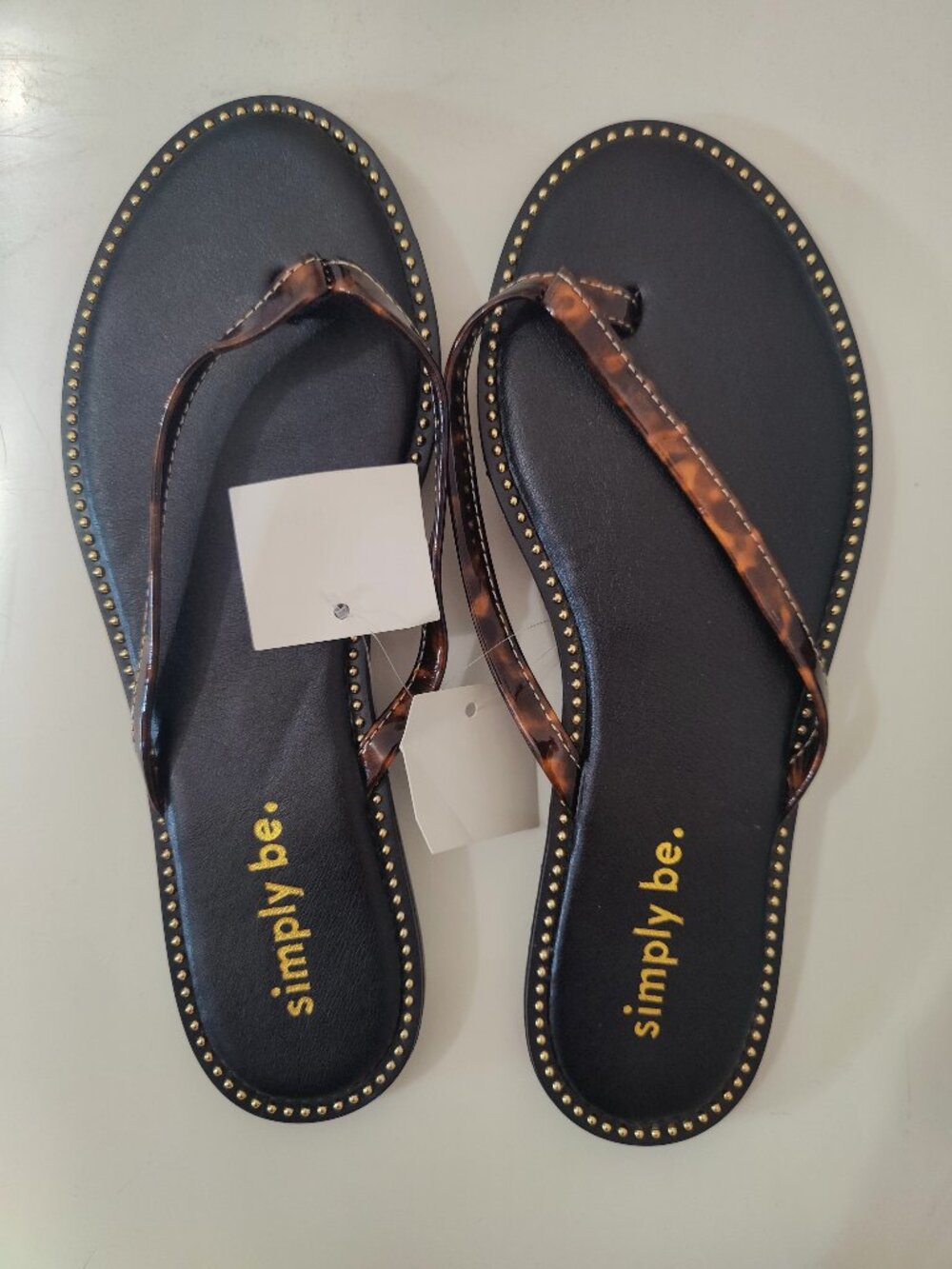 Simply Be Flip Flop Sandals Extra Wide - US Size 8